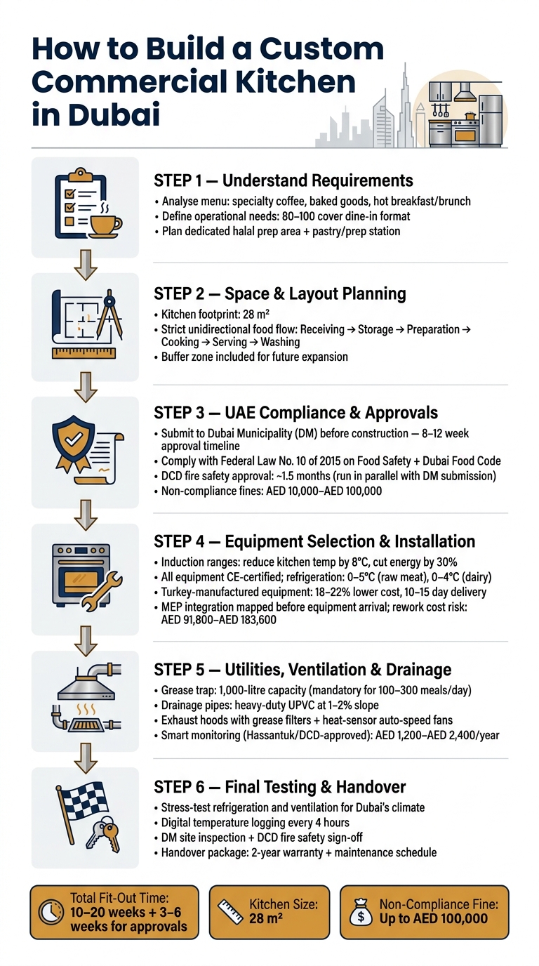 How to Build a Custom Commercial Kitchen in Dubai: Step-by-Step Process