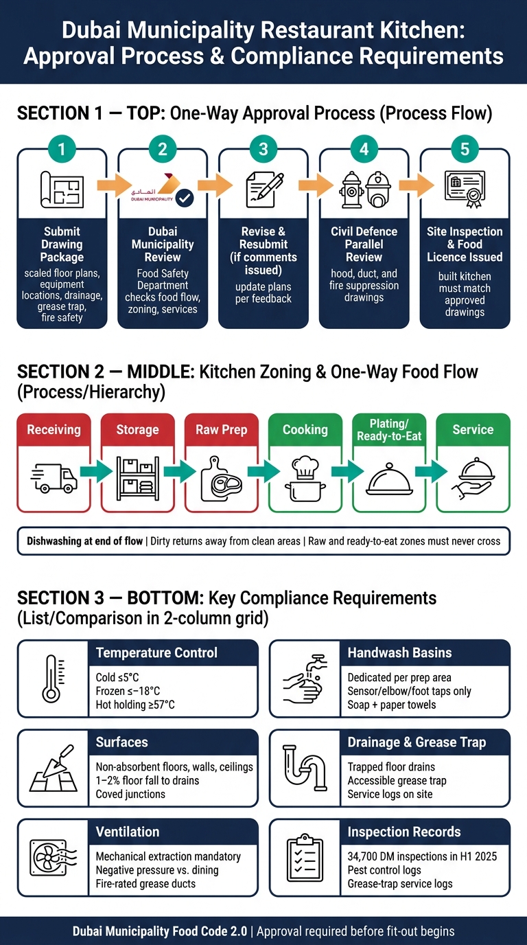 Dubai Municipality Restaurant Kitchen Approval Process & Compliance Checklist