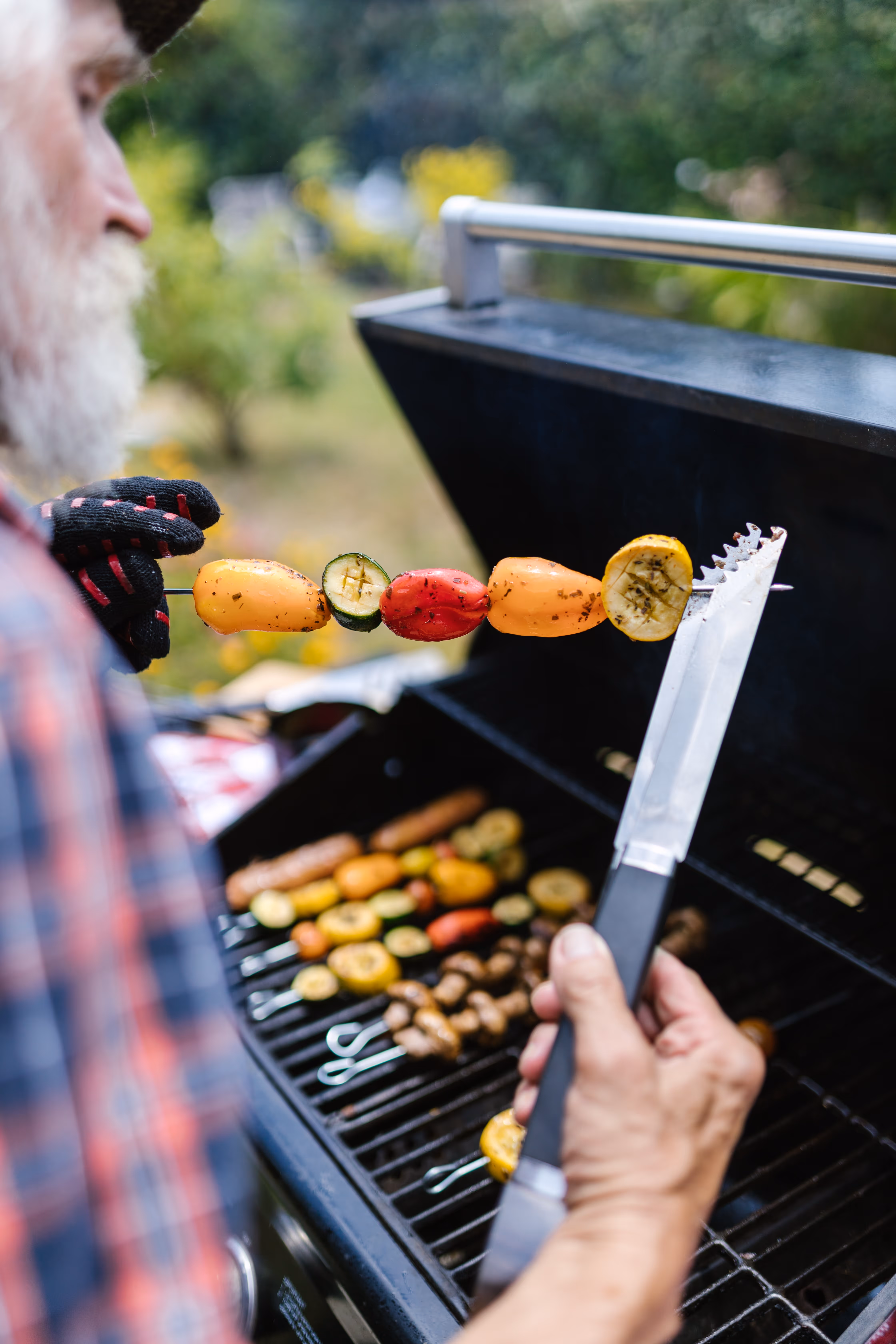 Grilling Vegetables Stock Photo