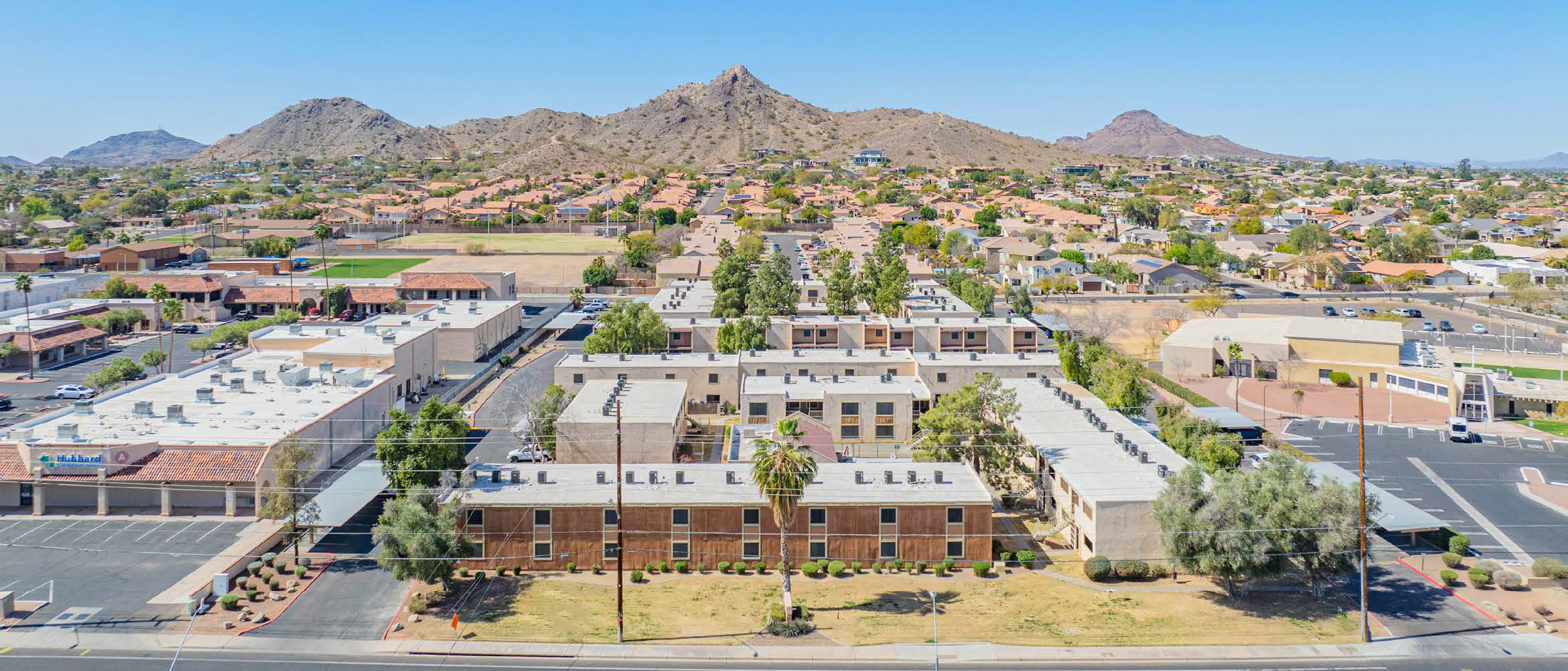 Done shot of property and surrounding area