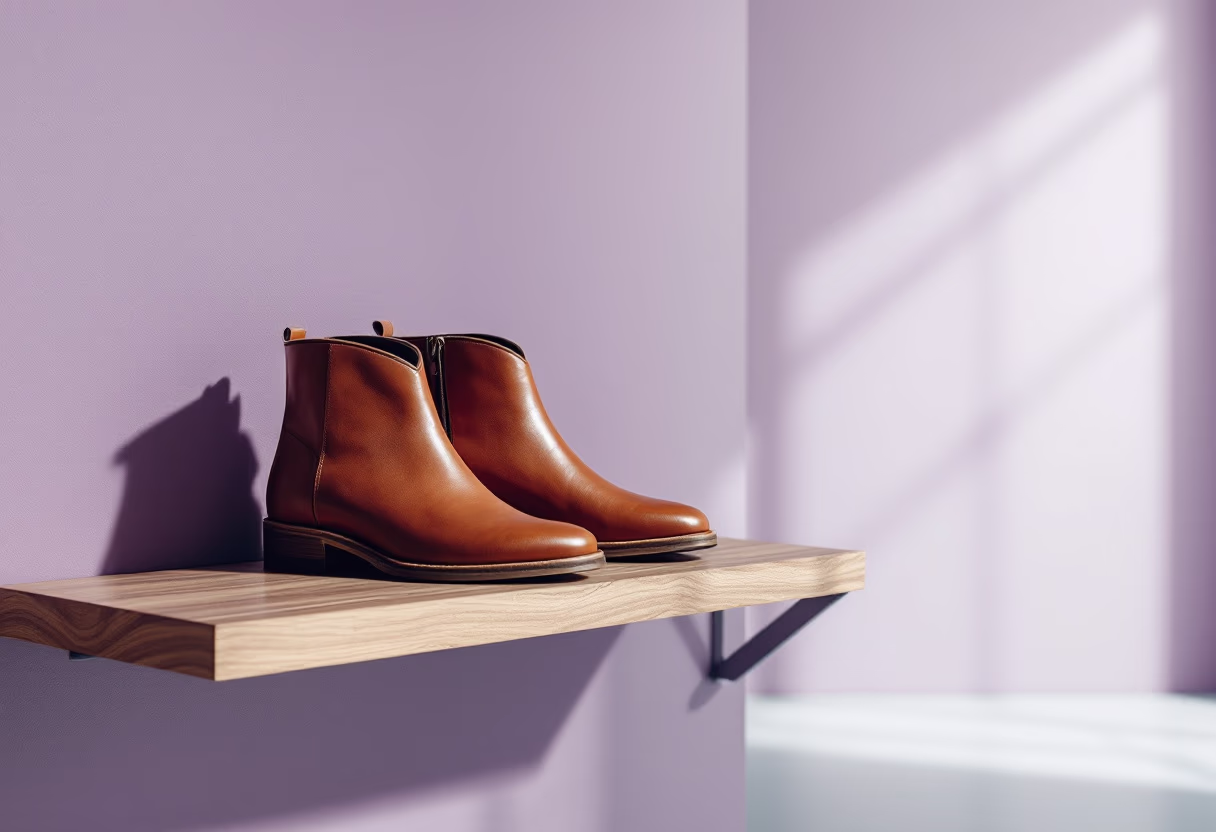 image of footwear display (for a department store)