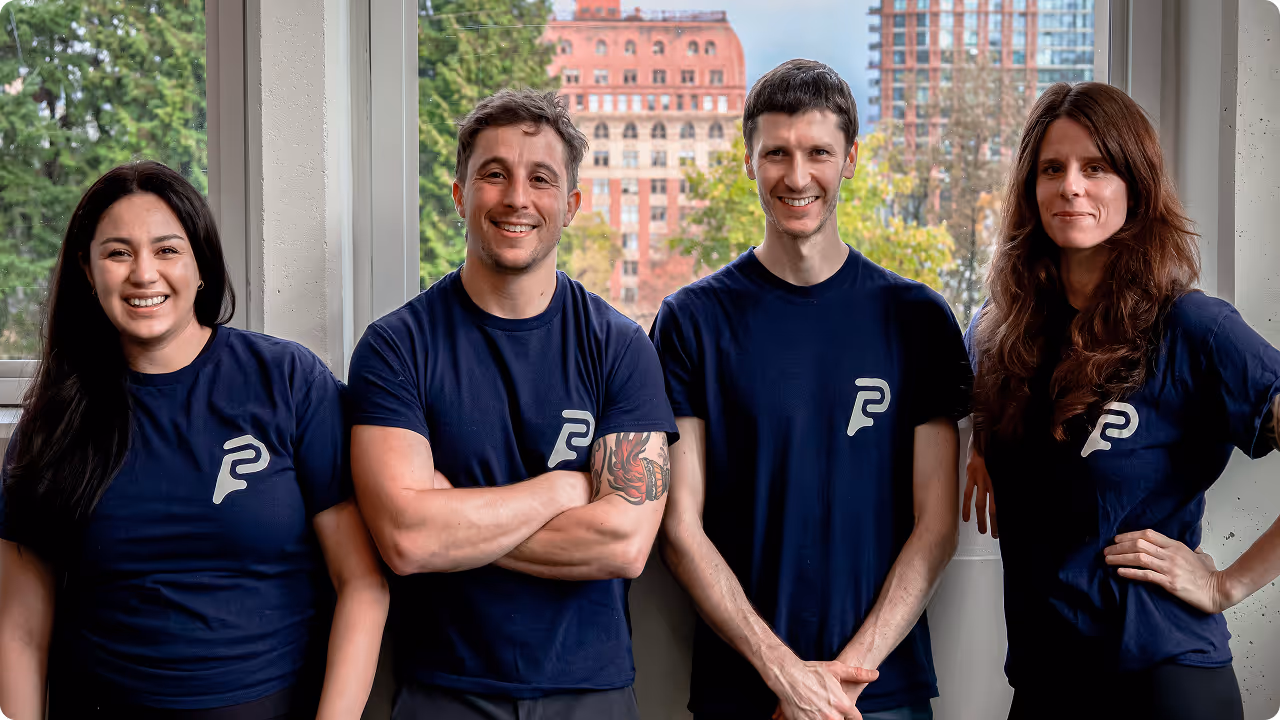 Forza Physio team posing for photo in their Vancouver physiotherapy clinic