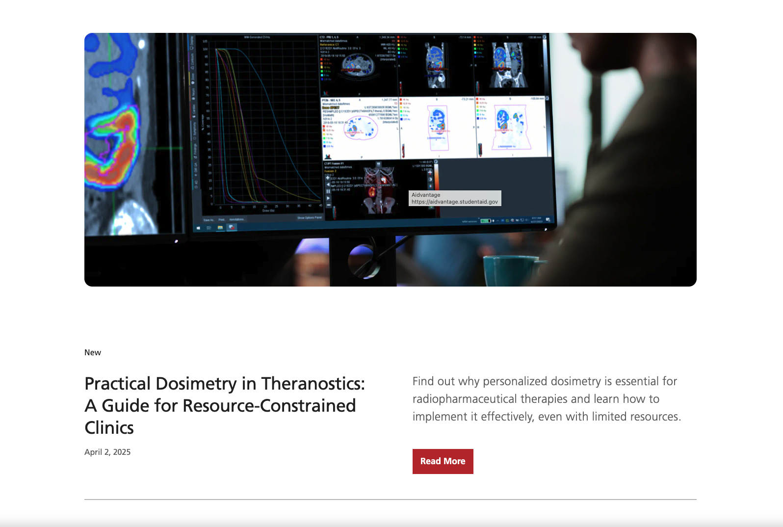 A screenshot of the blog listing page.