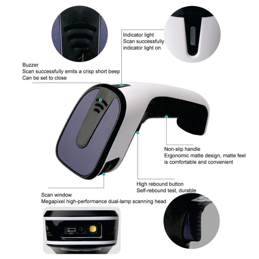 Handheld QR Code Scanner (Bluetooth)