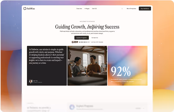 Schools Coaching Webflow template 