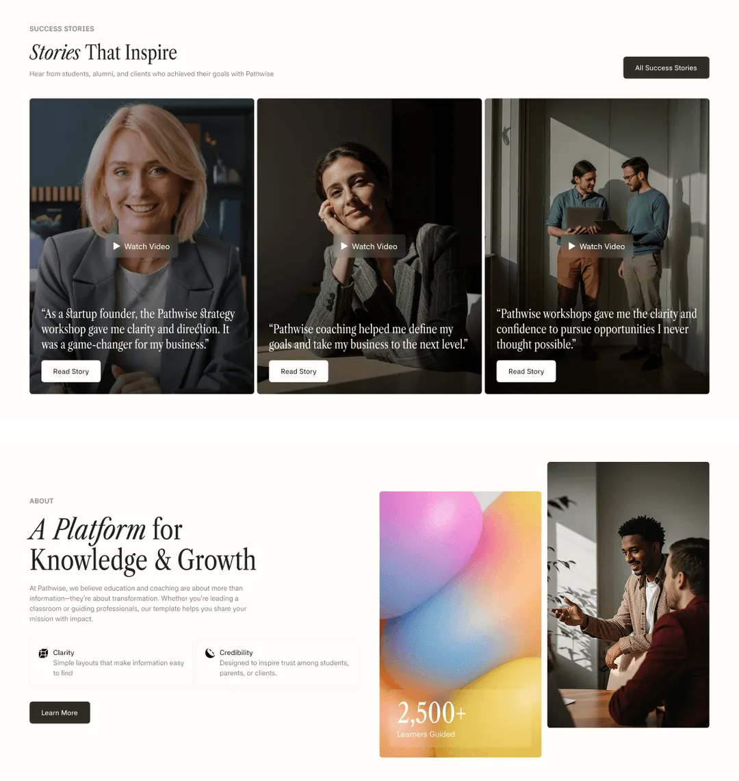 Schools Coaching Webflow template