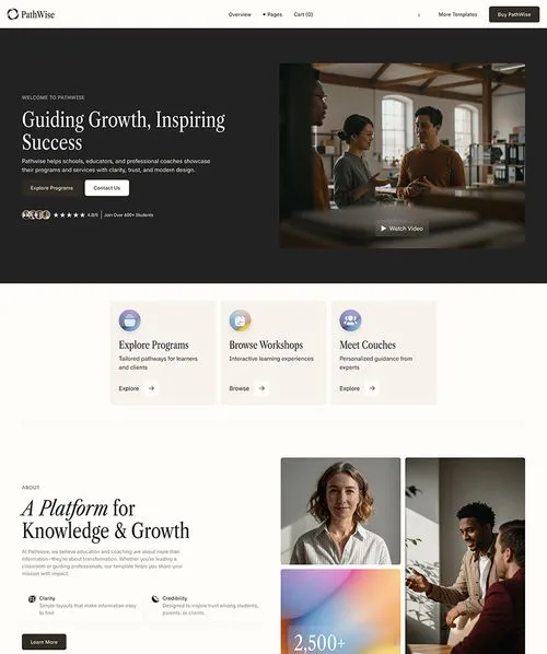 Schools Coaching Webflow template