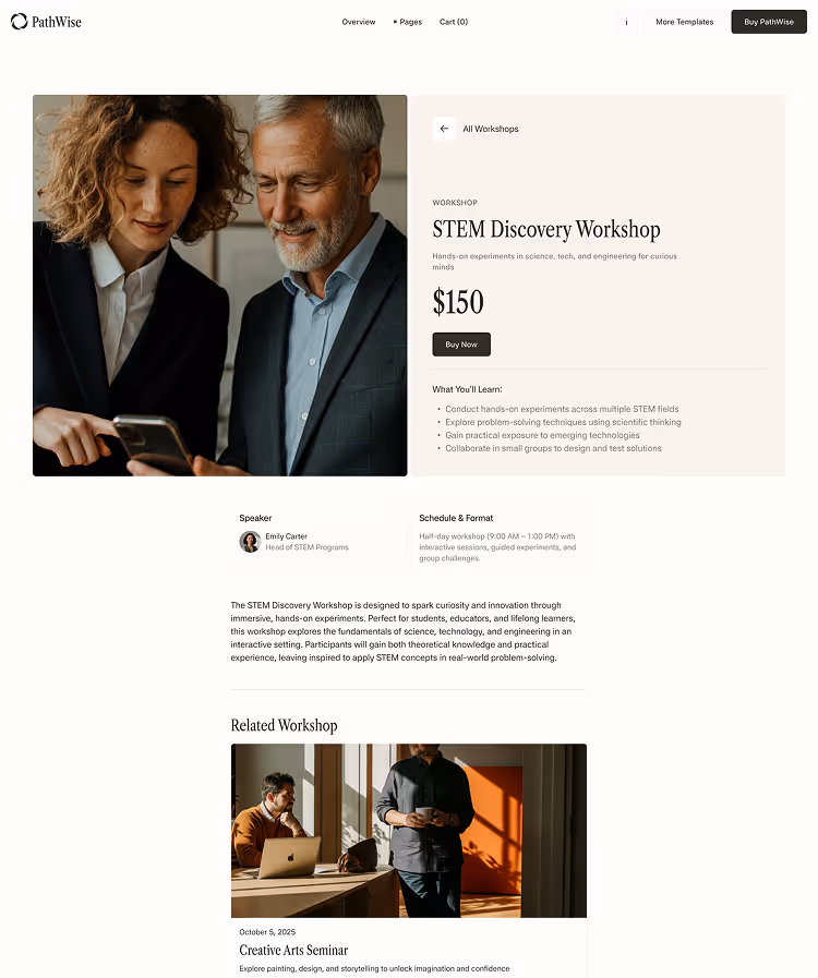 Schools Coaching Webflow template
