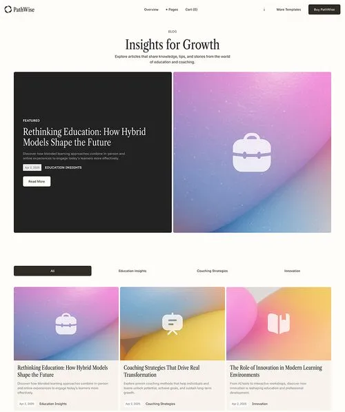 Schools Coaching Webflow template