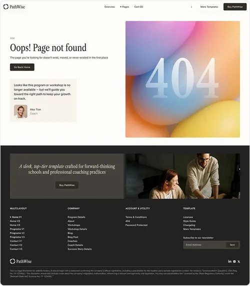 Schools Coaching Webflow template