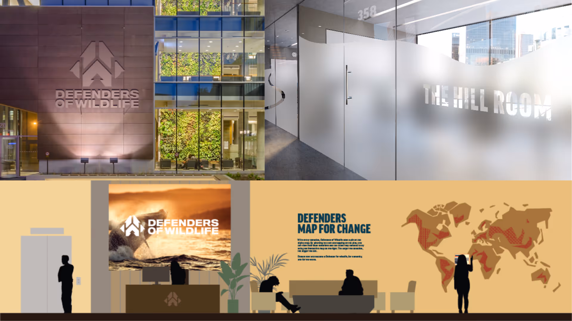 Office space for Defenders of Wildlife's headquarters.