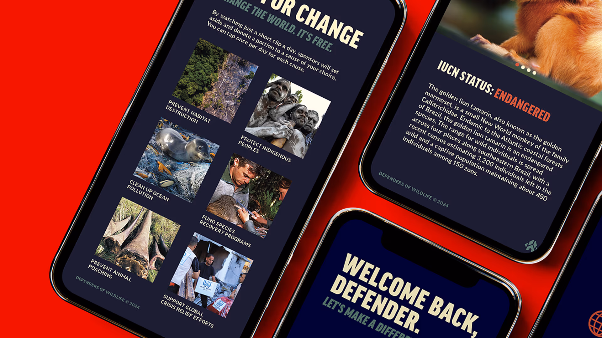 A mobile donation app for Defenders.