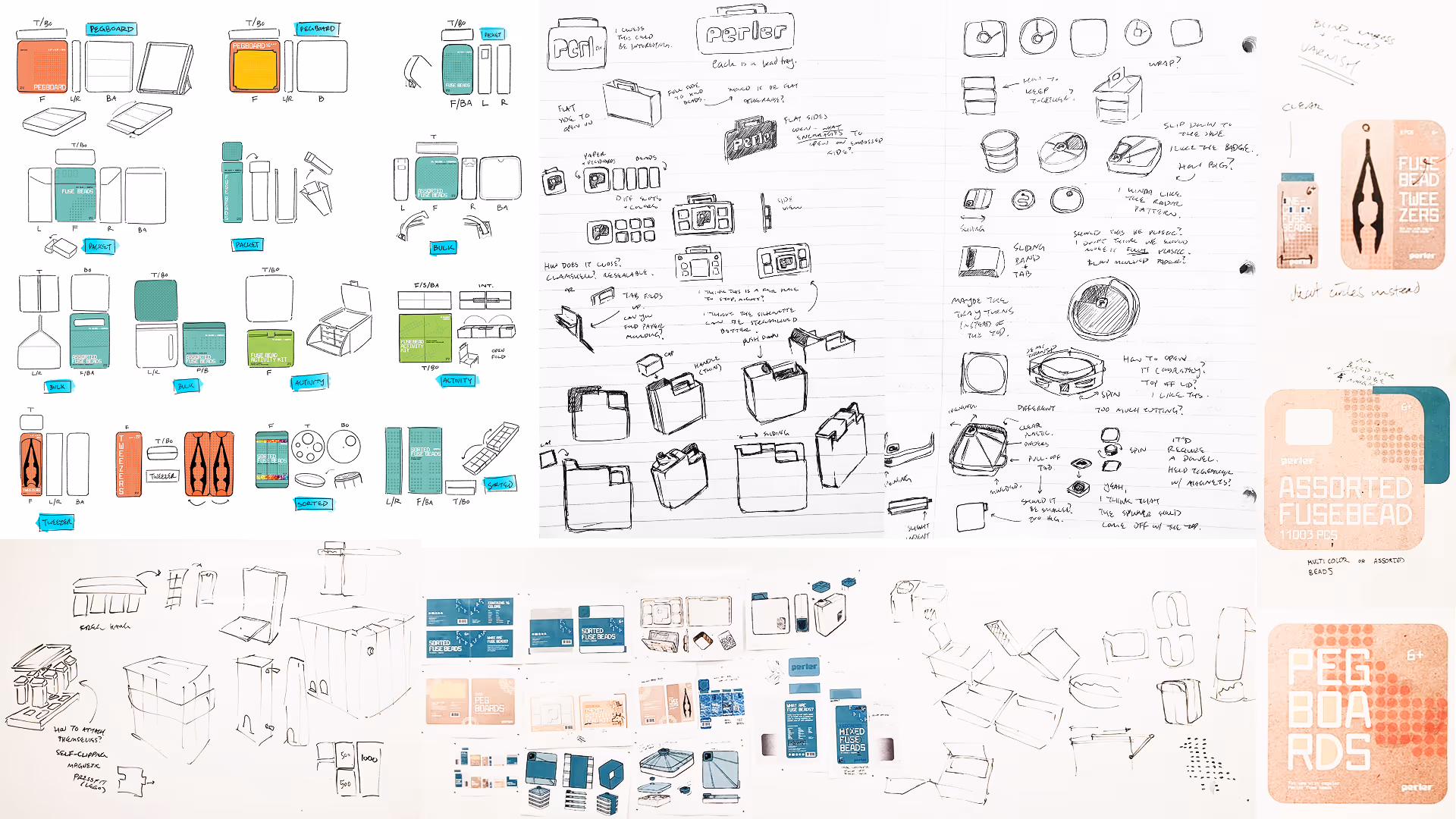 Perler packaging explorations.