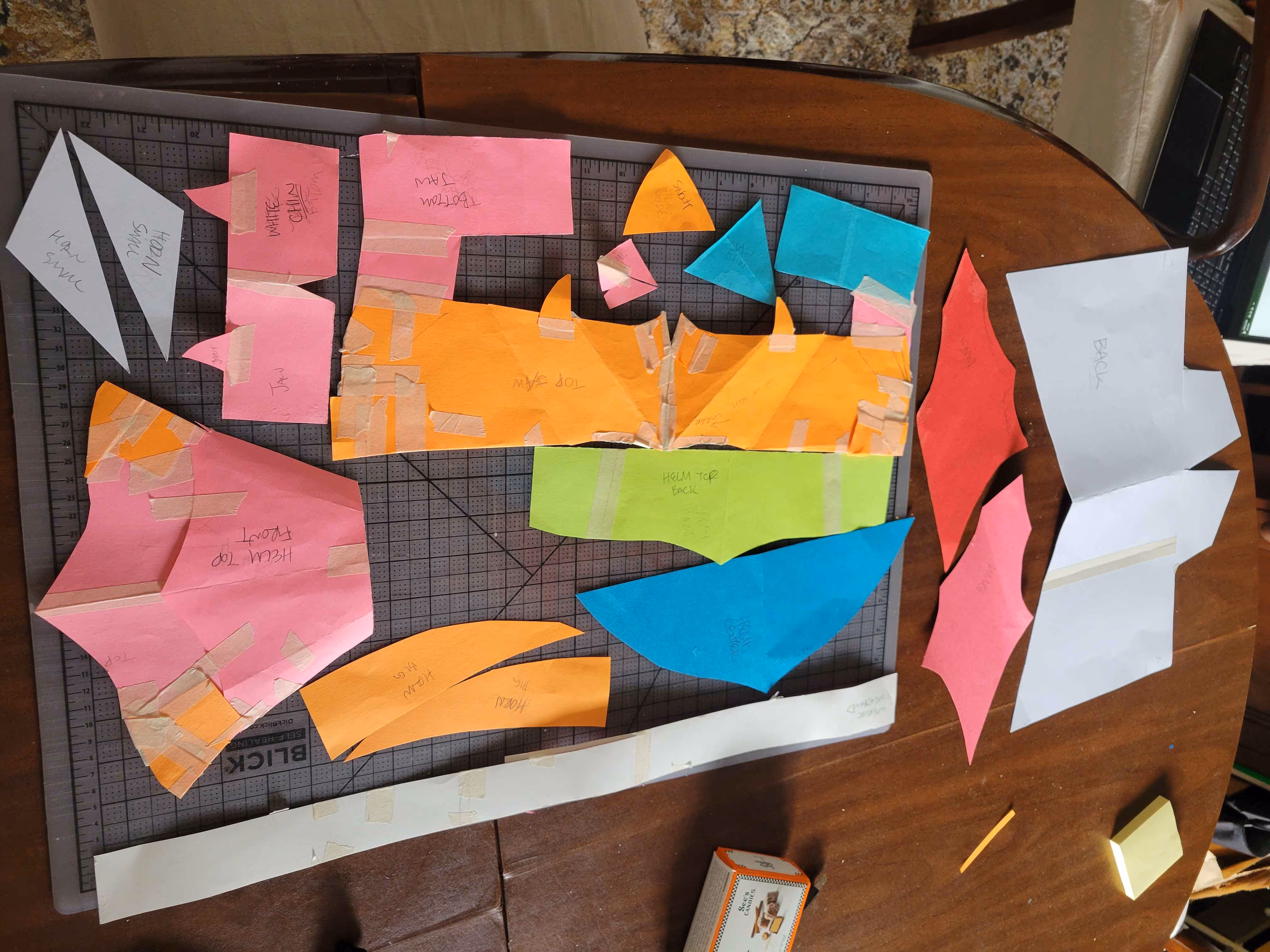 The pattern of the Kaiser helmet.