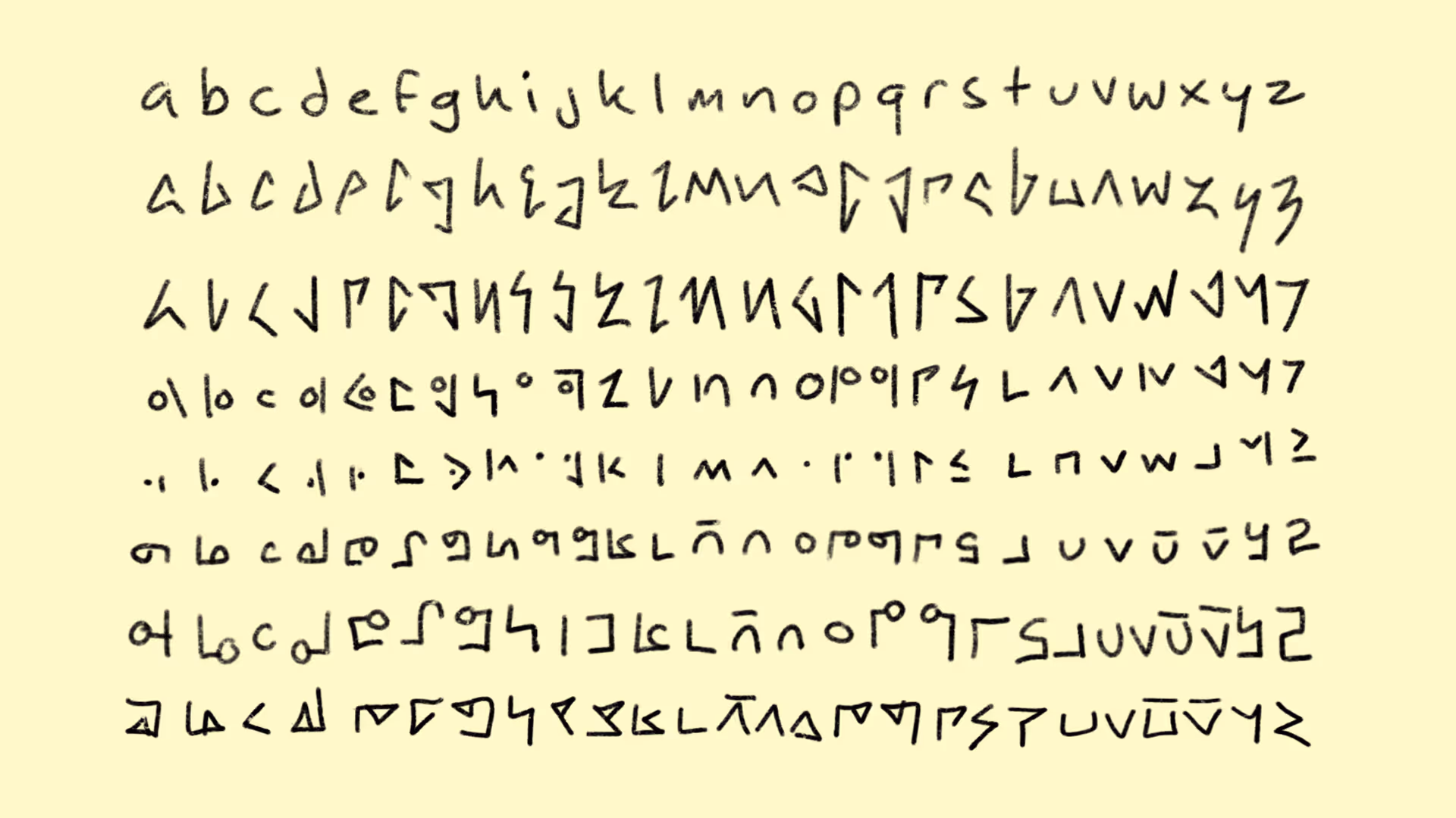 Glyph development for Sungan Rasai.