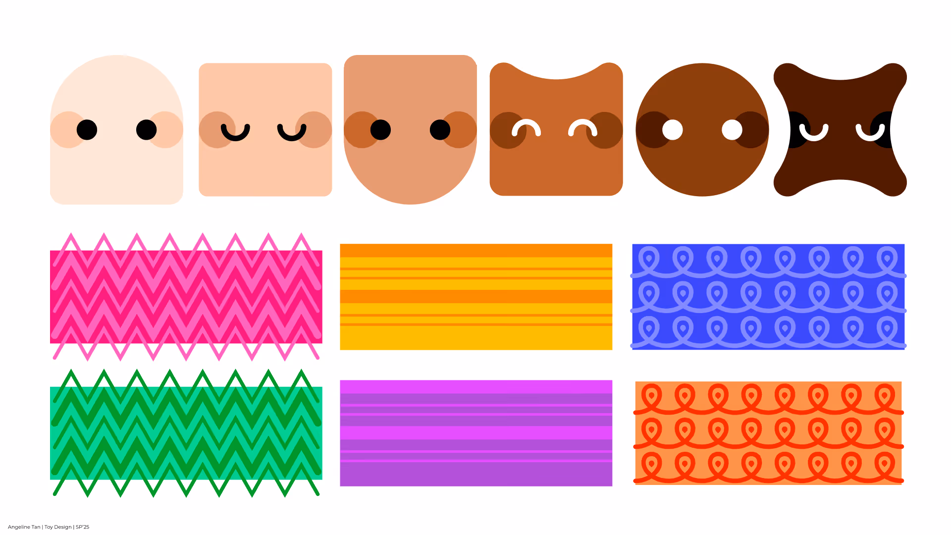 All possible Huminis shapes, colors, and patterns.