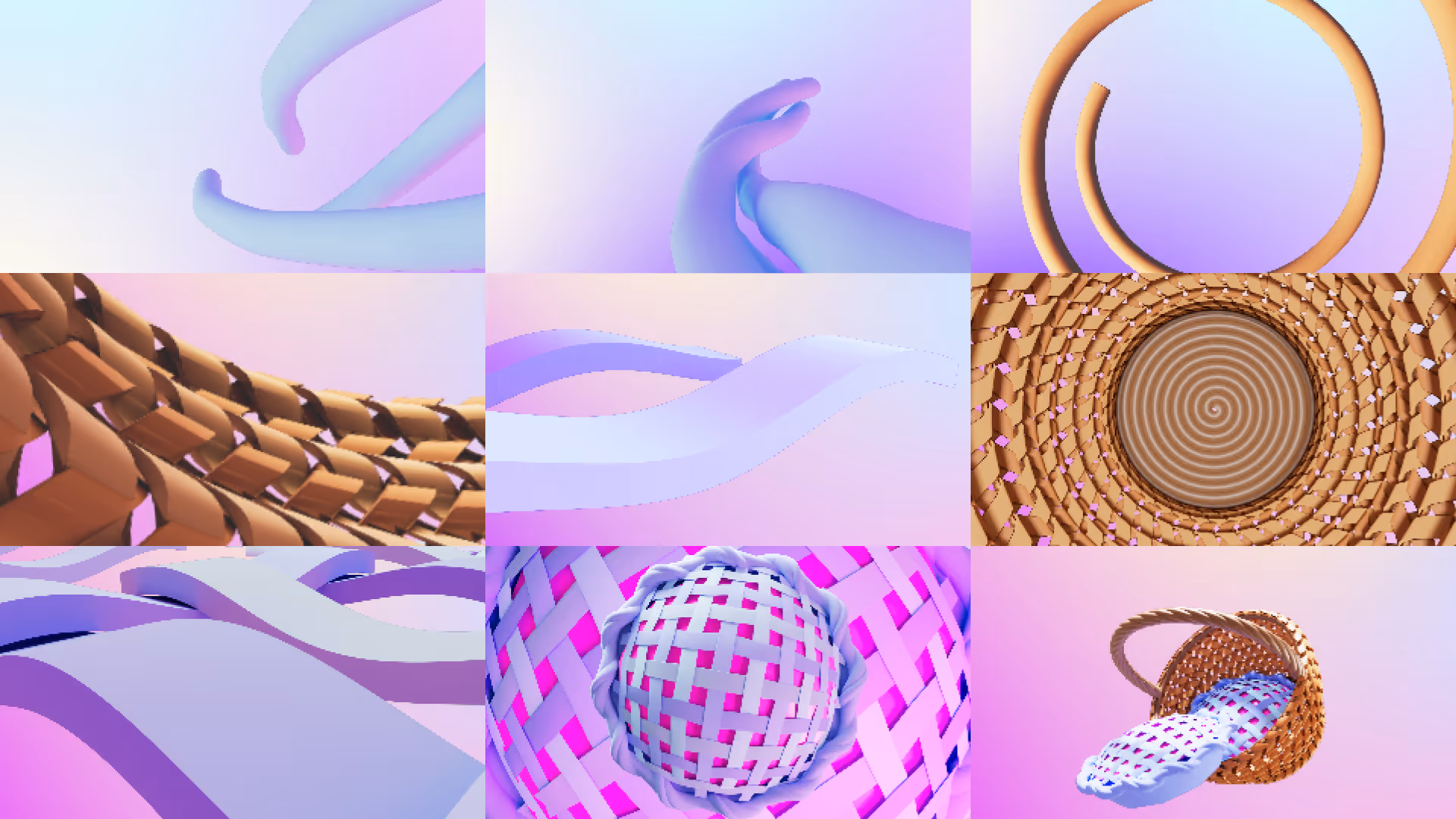 A storyboard of the Sweet Weaves animation.