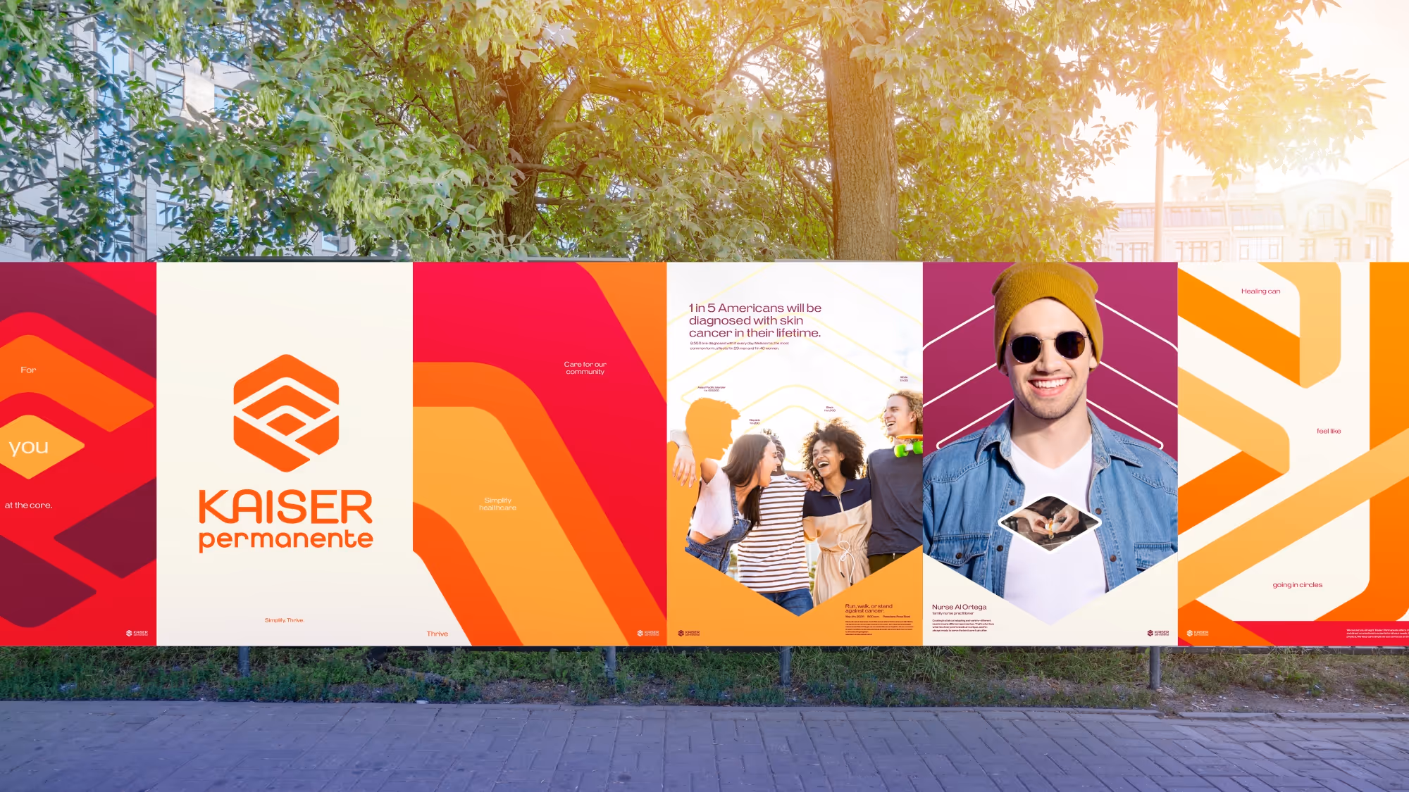 Multiple Kaiser posters on the street.
