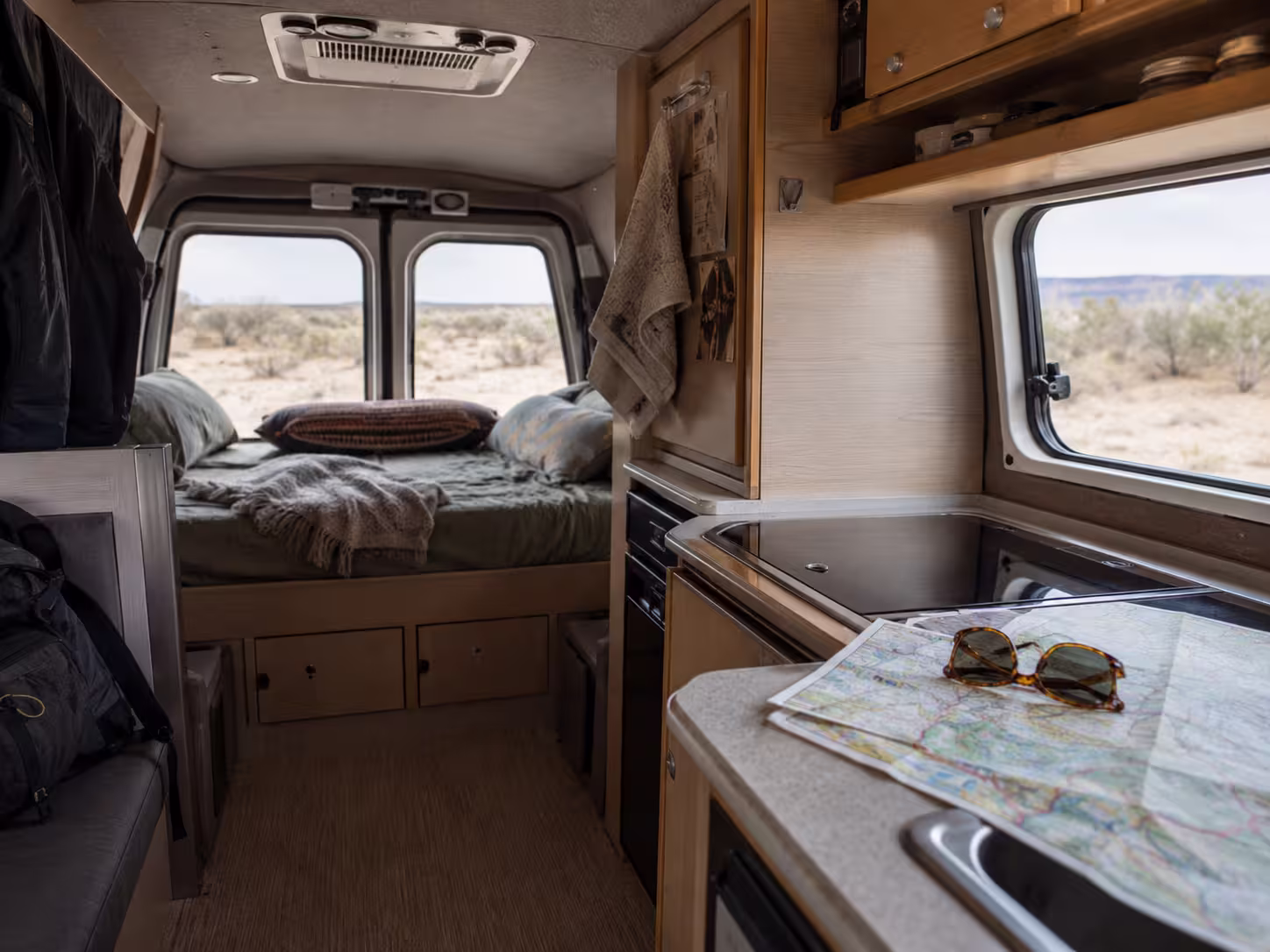 Camper van interior layout in Brooksville, FL
