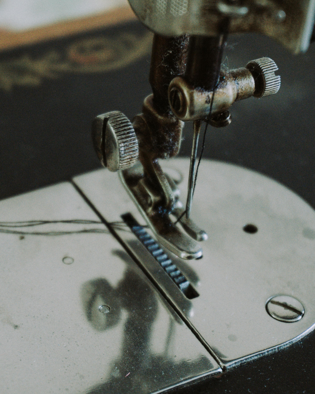 Embroidery in progress