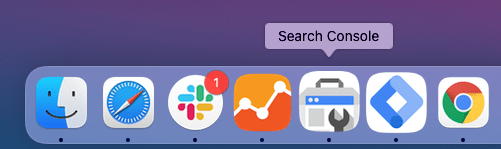 My Search Console is never more than one click away