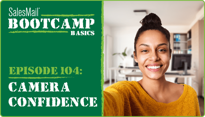 girl in yellow smiling at camera; test: salesmail bootcamp basics episode 104 camera confidence