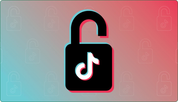 tiktok logo on a black lock