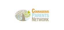 Logo of Courageous Parents Network with a stylized tree and two figures inside its branches.