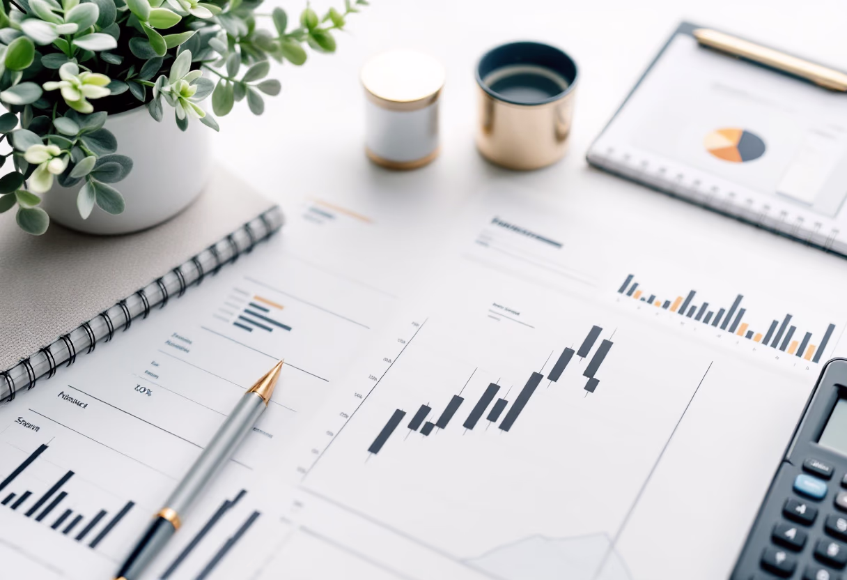 image of financial reports being reviewed