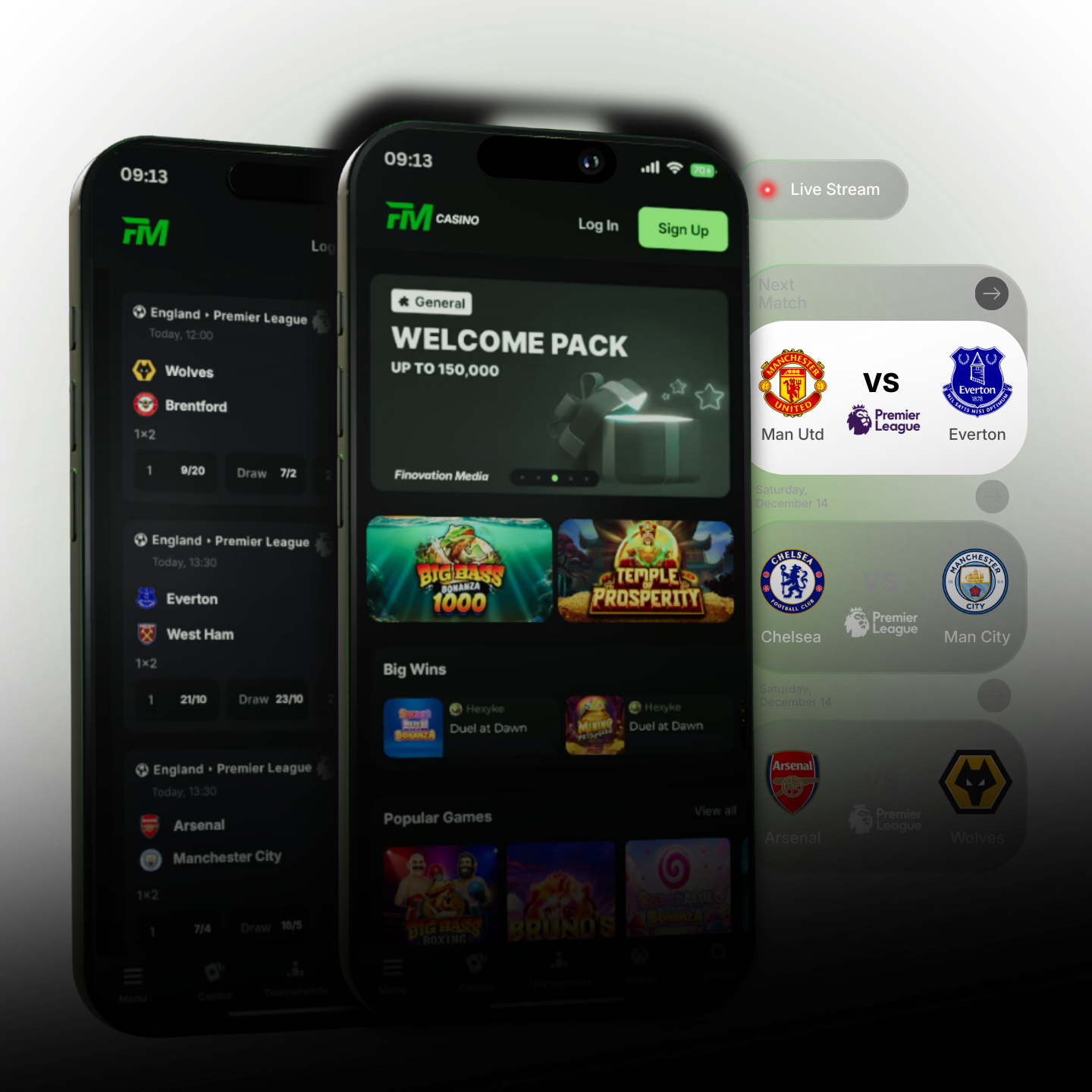 American football player promotional image representing Finovation Media’s real-time sports and iGaming marketing solutions.