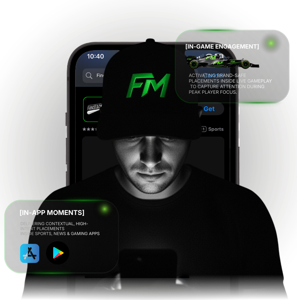 In-app and in-game sports advertising example showing how Finovation Media targets high-intent users inside sports apps.