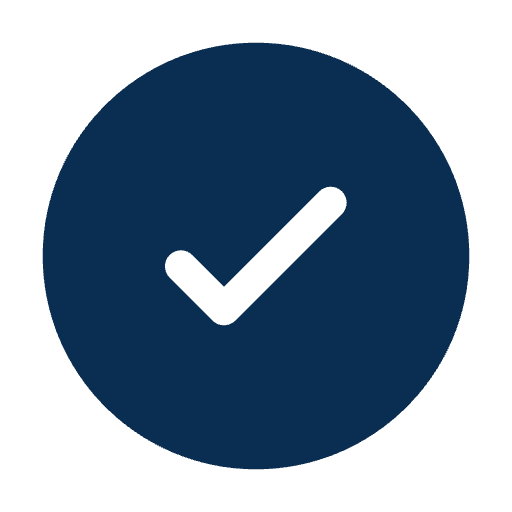 Marca de verificación color azul