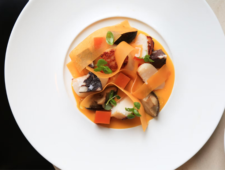 Vienna Calling Fine Catering plated seafood dish