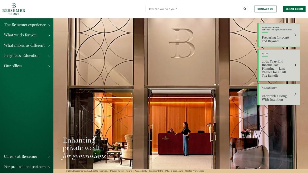 7 Elite Top Private Wealth Managers to Watch in 2026 - Bessemer Trust