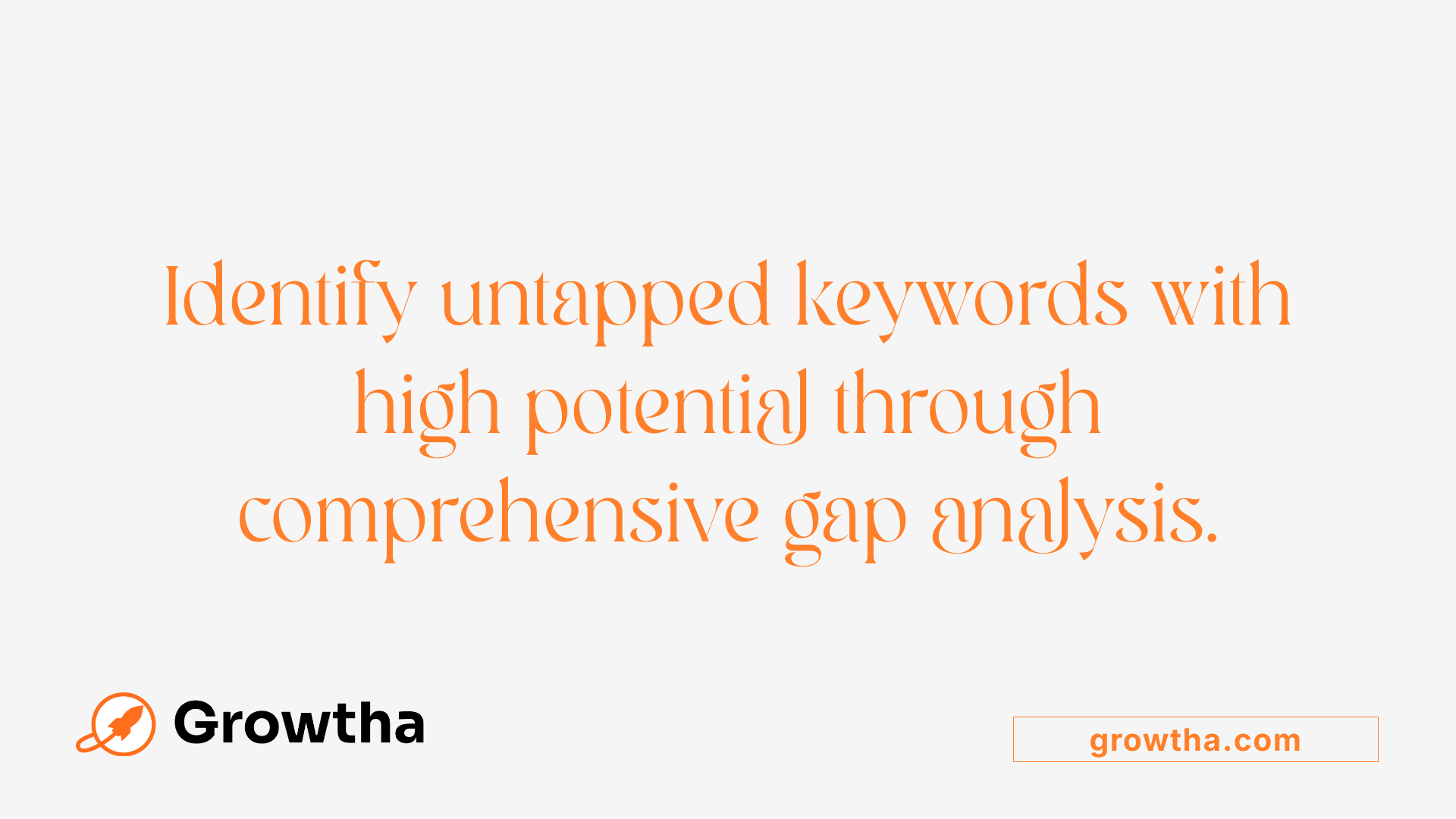 Identify untapped keywords with high potential through comprehensive gap analysis.