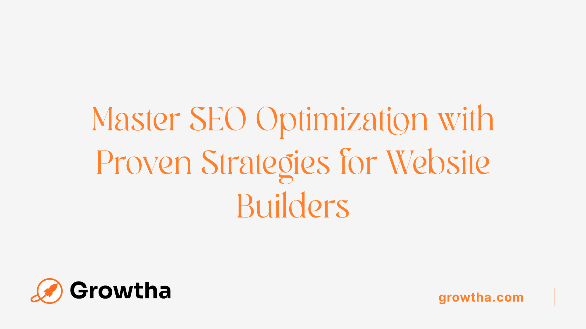 Master SEO Optimization with Proven Strategies for Website Builders