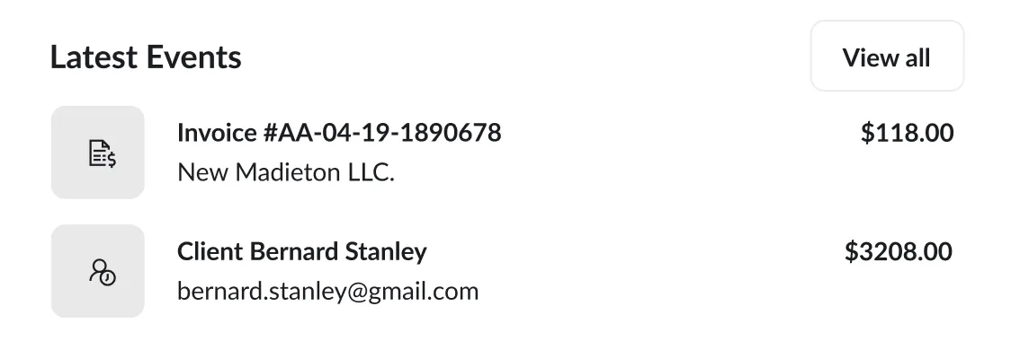 Launchist dashboard UI mockup on a light background