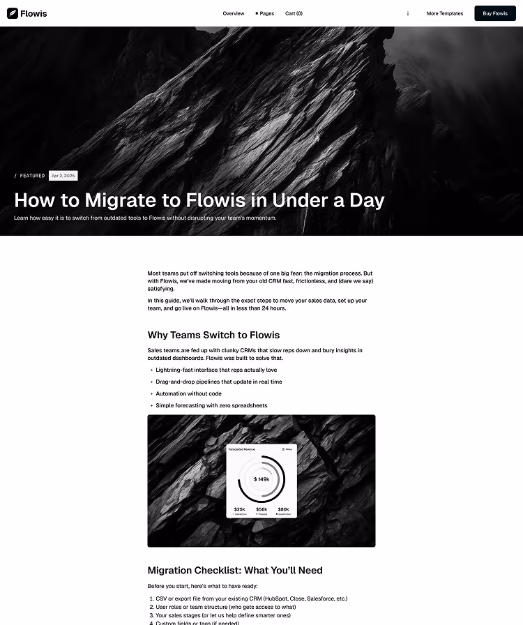 B2B SaaS Webflow Template Blog Post