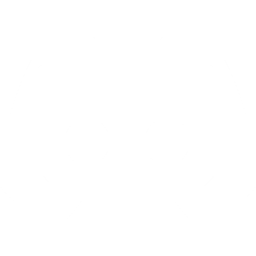 White Discord logo on a black background.