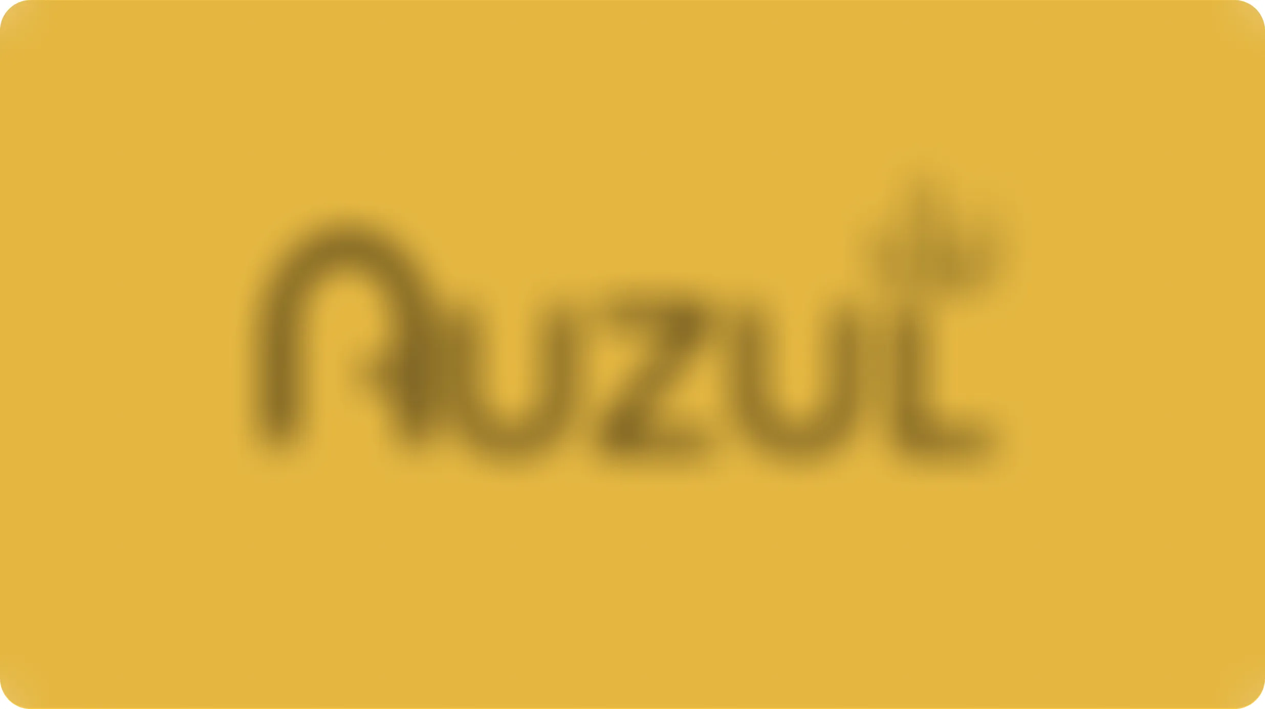 Blurred logo with the text 'Rauzul' on a yellow background.