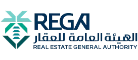 شعار REGA بنص عربي وعبارة الهيئة العامة لشركة ريجا العقارية.