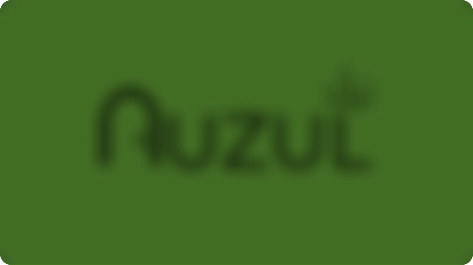 Blurry text reading 'Ruzut' on a green background.