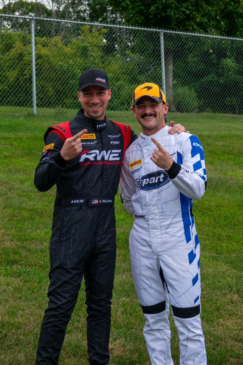 Celebrating the Pro-Am win at Road America