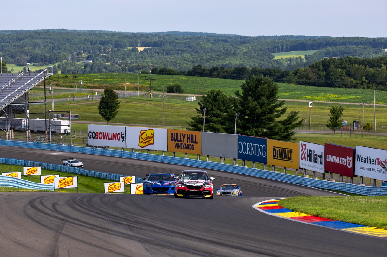 Alex Pollard racing in the rain at Watkins Glen