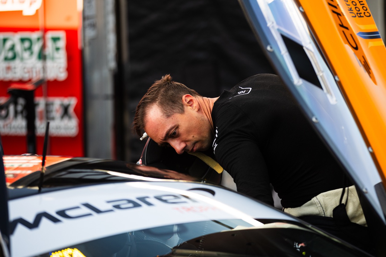 The McLaren on track at Sonoma