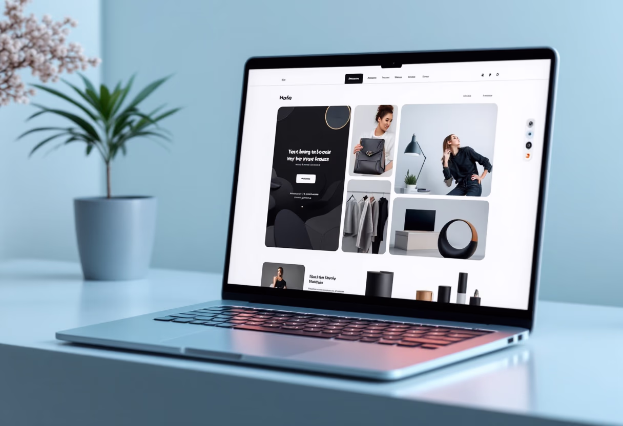 image of website on a laptop (for a web design agency)