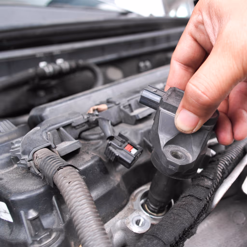 Replacement of a worn ignition coil block. Maxamy Mobile Autocare handles all types of ignition systems, ensuring strong spark delivery and smooth engine performance.