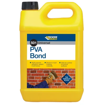 PVA BOND is a general purpose bonding agent, and additive for concrete and plasters and as a multi-use adhesive. 