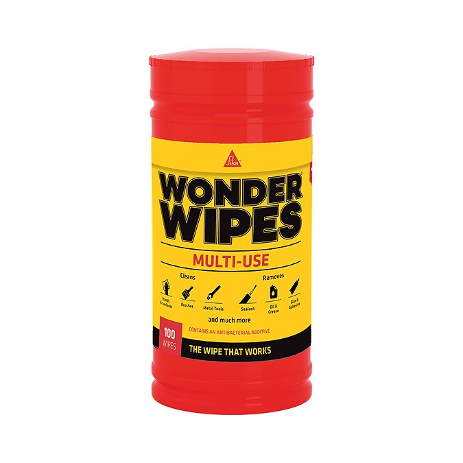 Sika® Wonder Wipes are extra thick, strong and 100 % biodegradable; designed for cleaning tools, hands and surfaces from various substances. 