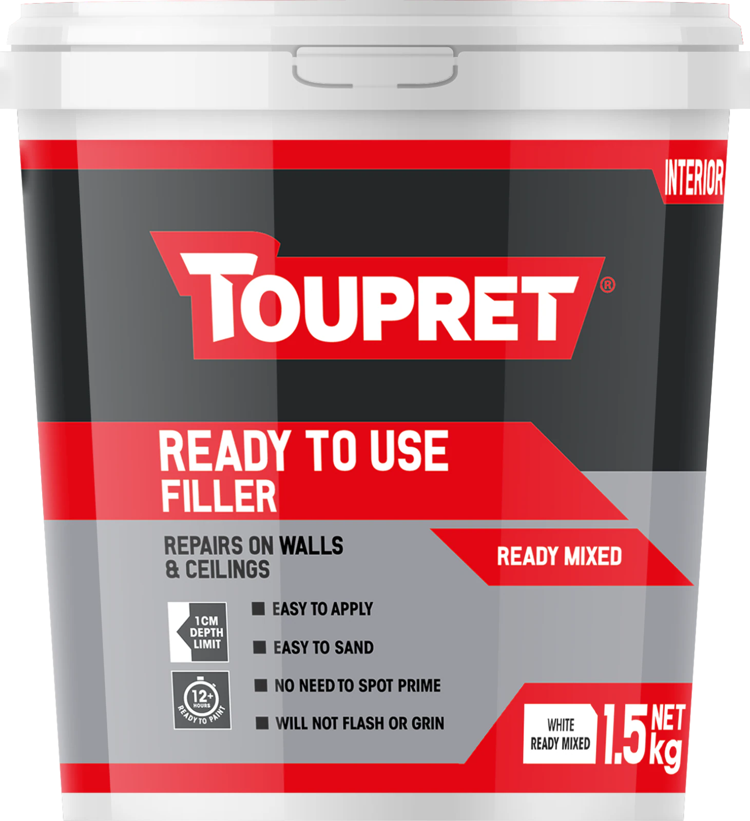 Ready Mixed Filler is smooth and easy to apply, sand down no need to spot prime as it will not flash or grin. Designed for interior surfaces. 